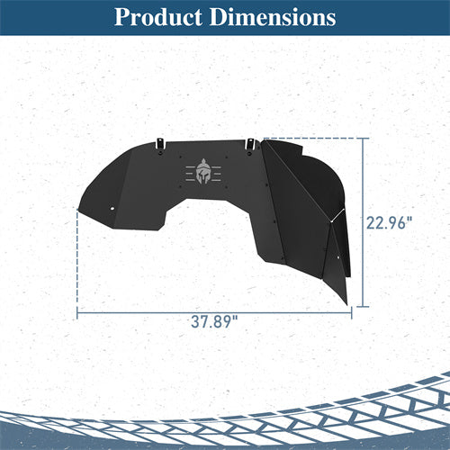 Load image into Gallery viewer, Hooke Road Aluminum Front Wheel Well Liners for Jeep Wrangler JL & Gladiator JT b7024s 4