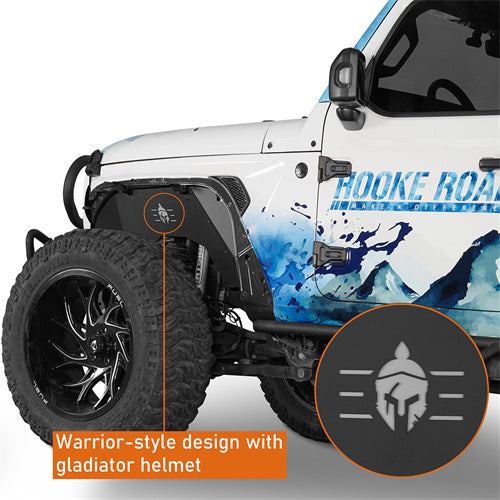 Load image into Gallery viewer, Hooke Road Aluminum Front Wheel Well Liners for Jeep Wrangler JL & Gladiator JT b7024s 5