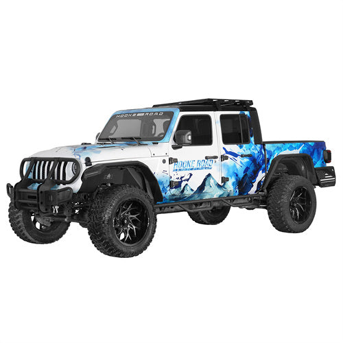 Load image into Gallery viewer, Hooke Road Aluminum Front Wheel Well Liners for Jeep Wrangler JL & Gladiator JT b7024s 6