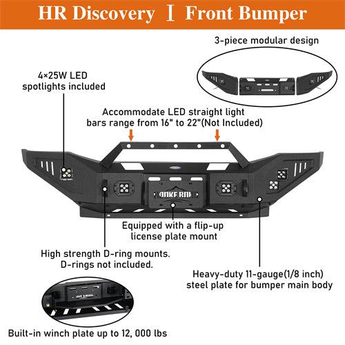 Load image into Gallery viewer, Hooke Road Front Bumper for 2006-2009 Ram 2500 3500 with Winch Plate b6482