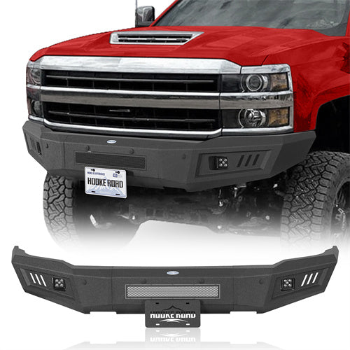 Hooke Road Front Bumper for 2015-2019 Chevy Silverado 2500HD 3500HD b9533  1