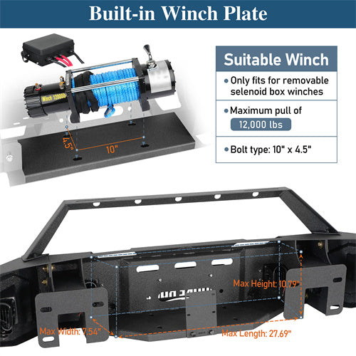 Load image into Gallery viewer, Hooke Road Front Bumper for Ford Ranger 2019-2023 with Winch Plate b8805 5