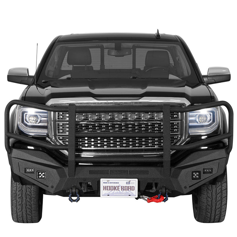 Load image into Gallery viewer, Hooke Road 2016-2018 GMC Sierra 1500 Front Bumper with Grille Guard b9466 2