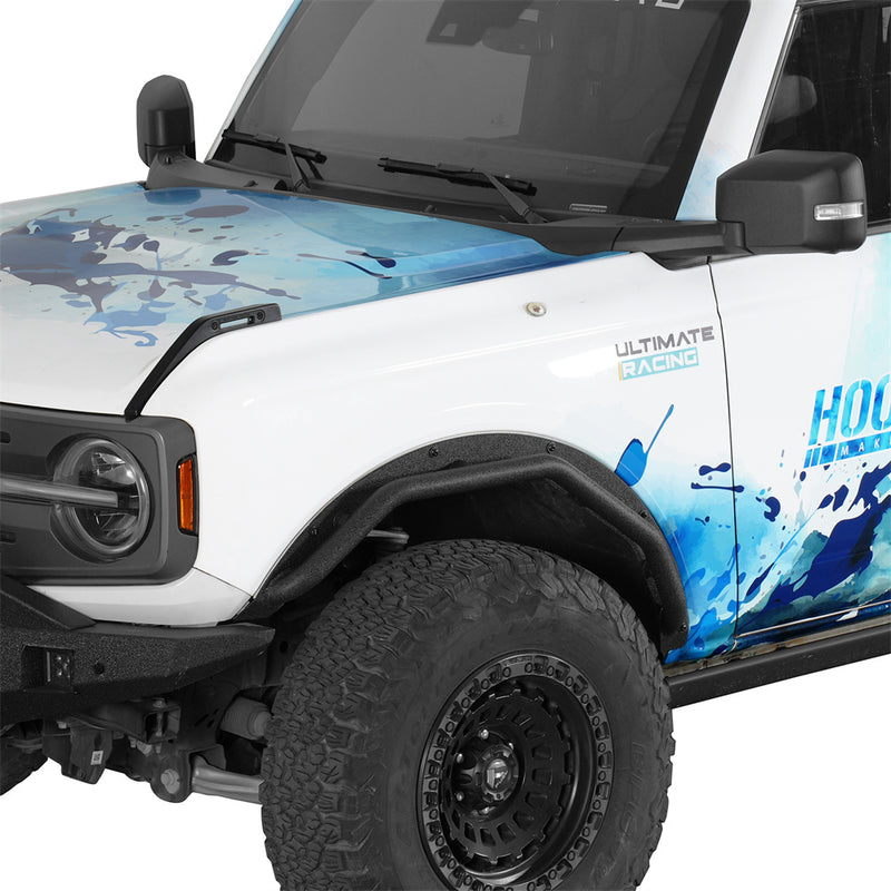 Load image into Gallery viewer, Front & Rear Fender Flare Delete Kit for 2021-2026 Ford Bronco 4-Door Hooke Road b8943 2