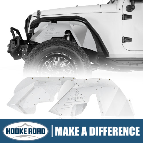 Load image into Gallery viewer, Hooke Road Jeep JK Front Wheel Well Liners Inner Liner for 2007-2018 Jeep Wrangler JK b2111s 13