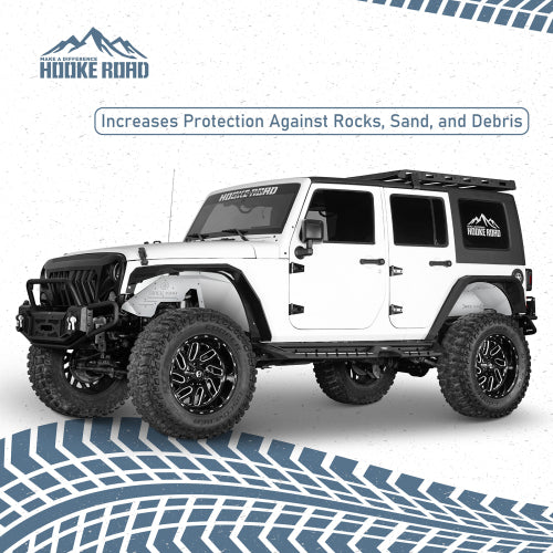Load image into Gallery viewer, Hooke Road Jeep JK Front Wheel Well Liners Inner Liner for 2007-2018 Jeep Wrangler JK b2111s 3