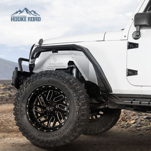 Load image into Gallery viewer, Hooke Road Jeep JK Front Wheel Well Liners Inner Liner for 2007-2018 Jeep Wrangler JK b2111s 4