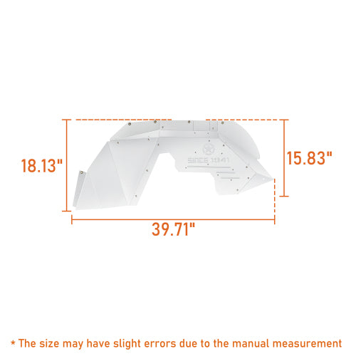 Load image into Gallery viewer, Hooke Road Jeep JK Front Wheel Well Liners Inner Liner for 2007-2018 Jeep Wrangler JK b2111s 7
