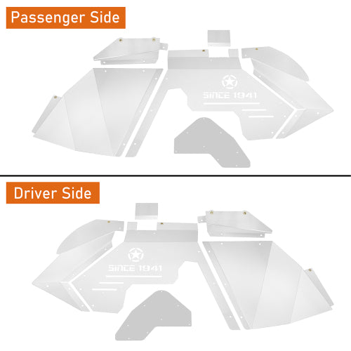 Load image into Gallery viewer, Hooke Road Jeep JK Front Wheel Well Liners Inner Liner for 2007-2018 Jeep Wrangler JK b2111s 8