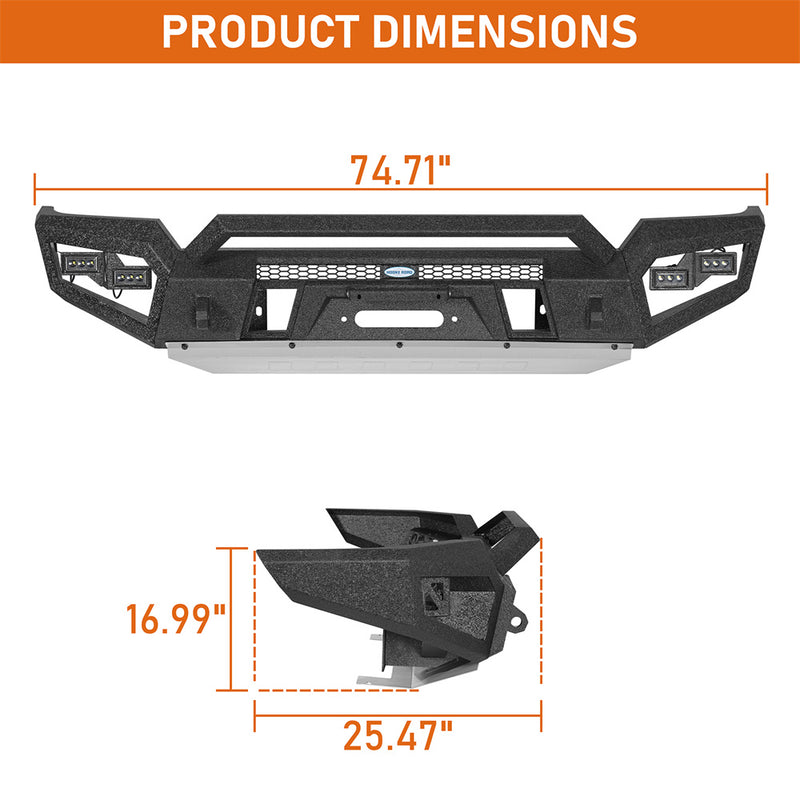 Load image into Gallery viewer, Hooke Road 2016-2023 Toyota Tacoma Front Bumper Skid Plate Winch Plate b4238 6