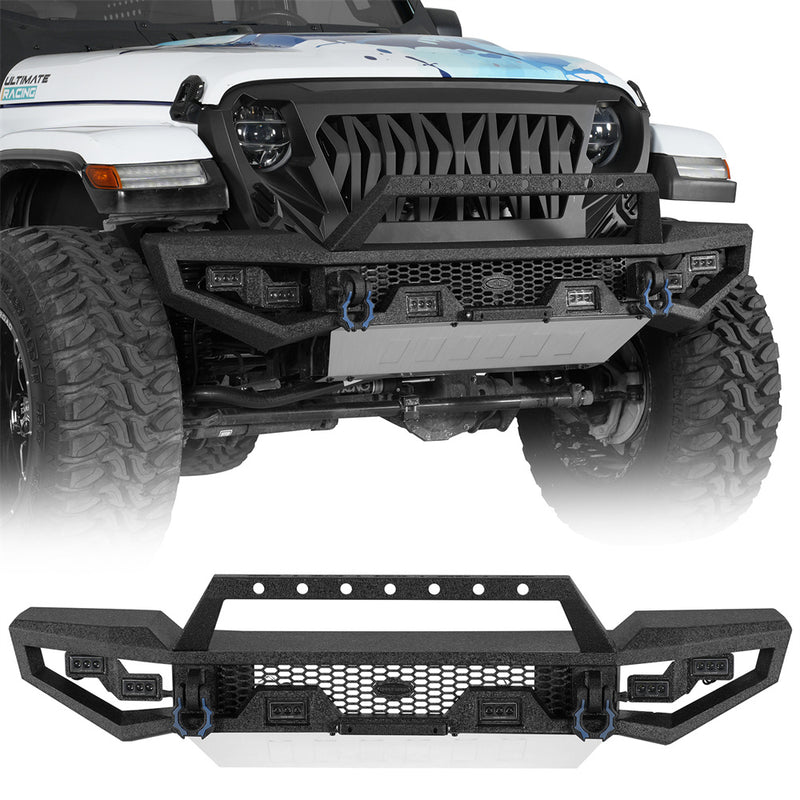 Load image into Gallery viewer, Full-Width Front Bumper for 2018-2026 Jeep Wrangler JL & Gladiaotr JT Hooke Road b3107s 1