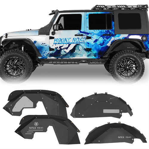 Load image into Gallery viewer, Hooke Road Jeep JK Inner Fender Liners Front & Rear Aluminum b2121s 1