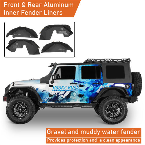 Load image into Gallery viewer, Jeep JK Inner Fender Liners Front & Rear Aluminum(07-18 Jeep Wrangler JK) - Hooke Road