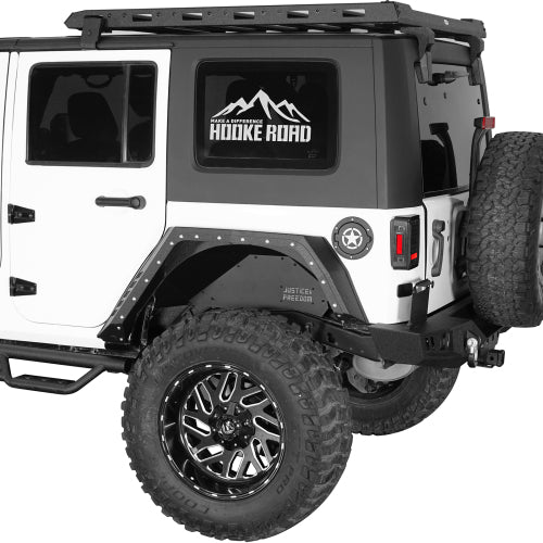 Load image into Gallery viewer, Hooke Road Jeep JK Rear Fender Flares for 2007-2018 Jeep Wrangler JK 4-Door b2104  3