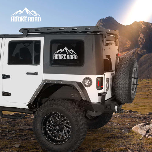 Load image into Gallery viewer, Hooke Road Jeep JK Rear Fender Flares for 2007-2018 Jeep Wrangler JK 4-Door b2104  5