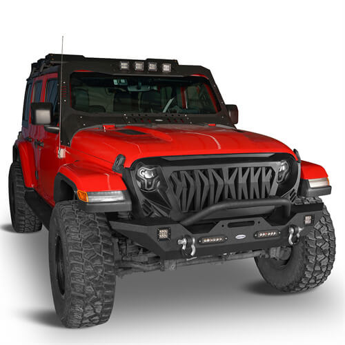 Load image into Gallery viewer, HookeRoad Jeep JK Front Bumper Different Trail Bumper for 2007-2018 Jeep Wrangler JK b3018s 5
