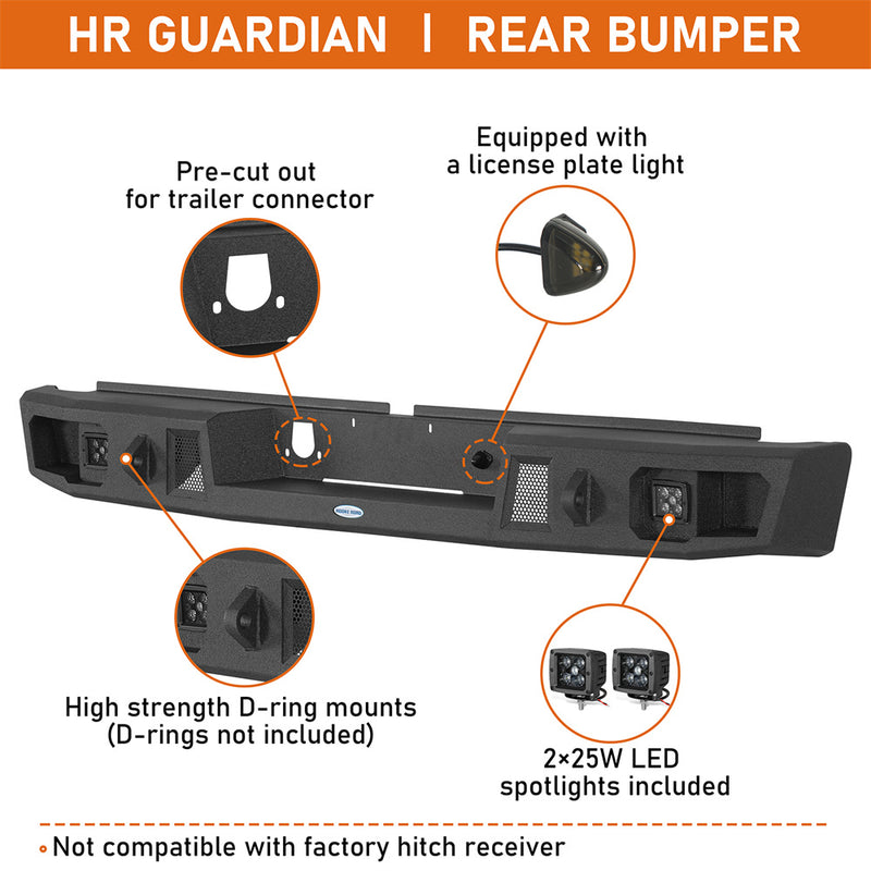 Load image into Gallery viewer, Hooke Road Off-road Rear Bumper for 2000-2006 Toyota Tundra b5250 7