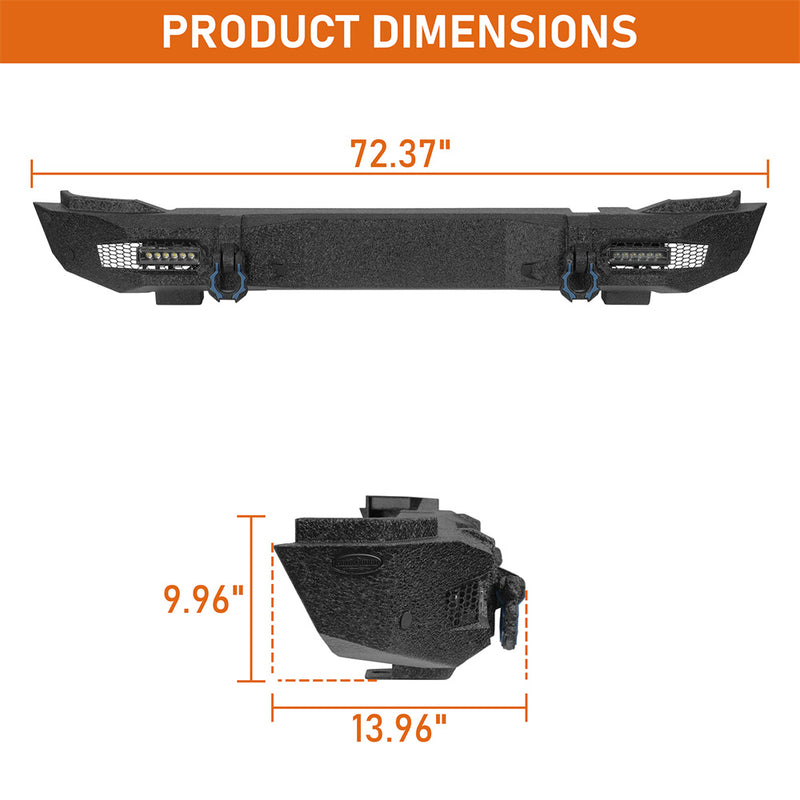 Load image into Gallery viewer, Hooke Road Off-road Rear Bumper for 2021-2026 Ford Bronco b9851s 5