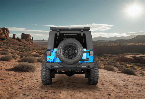 Load image into Gallery viewer, Hooke Road® Different Trail Rear Bumper w/Hitch Receiver(07-18 Jeep Wrangler JK)