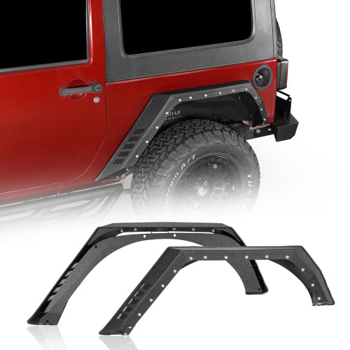 Load image into Gallery viewer, Hooke Road Rear Fender Flares for 2007-2018 Jeep Wrangler JK 2-Door b2105 1