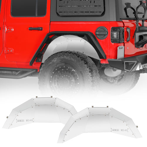 Hooke Road Since 1941 Aluminum Rear Inner Fender Liners for 2018-2024 Jeep Wrangler JL b3072s 1
