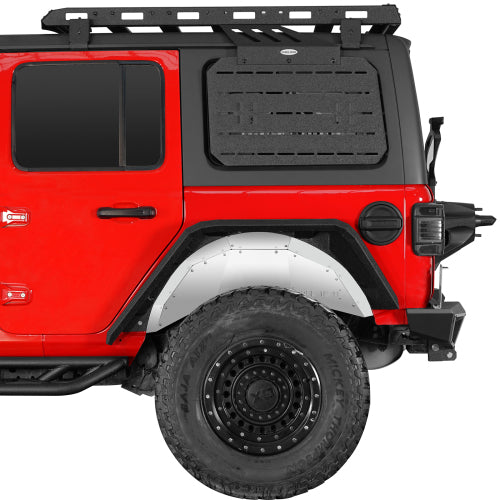 Hooke Road Since 1941 Aluminum Rear Inner Fender Liners for 2018-2024 Jeep Wrangler JL b3072s 2