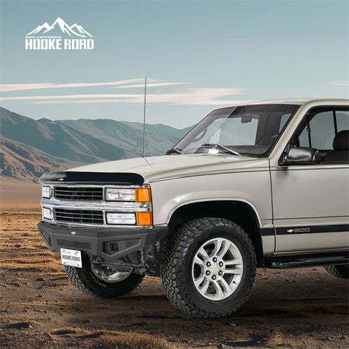 Load image into Gallery viewer, Hooke Road Steel Front Bumper for 1988-1998 Chevy C/K 1500 2500 3500 & GMC Sierra 1500 2500 3500 b9081 4