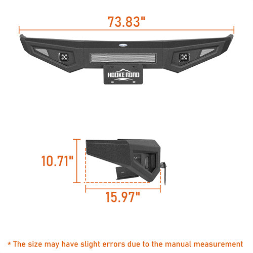 Load image into Gallery viewer, Hooke Road Steel Front Bumper for 1988-1998 Chevy C/K 1500 2500 3500 & GMC Sierra 1500 2500 3500 b9081 7