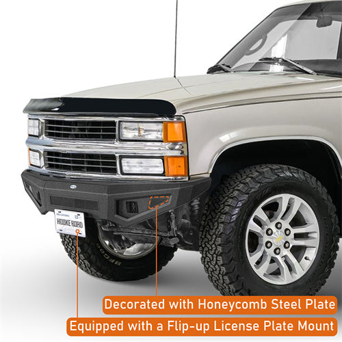 Load image into Gallery viewer, Hooke Road Steel Front Bumper for 1988-1998 Chevy C/K 1500 2500 3500 & GMC Sierra 1500 2500 3500 b9081 9