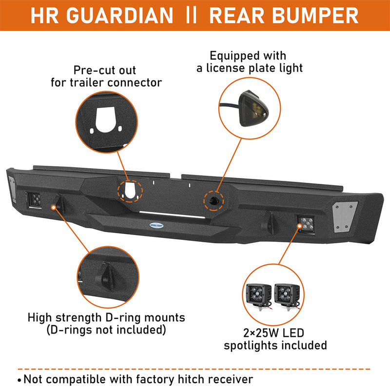 Load image into Gallery viewer, Hooke Road Steel Rear Bumper for 2000-2006 Toyota Tundra b5251 7
