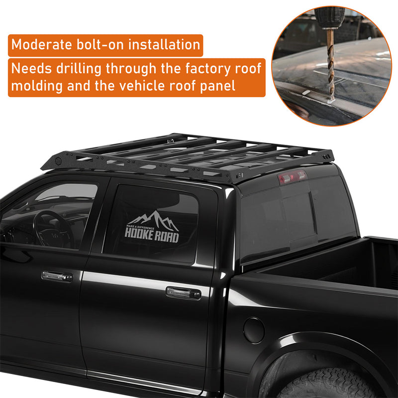 Load image into Gallery viewer, Steel Roof Rack for 2009-2018 Ram 1500 Crew Cab & Quad Cab Hooke Road b6029 6