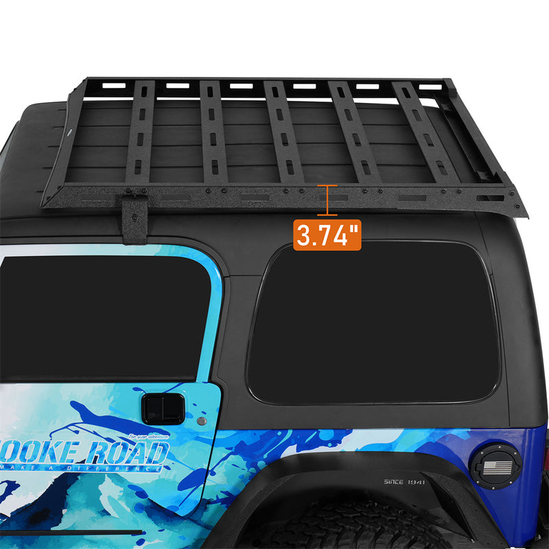 Load image into Gallery viewer, Hooke Road Steel Roof Rack w/5 Cross Bars for 1997-2006 Jeep Wrangler TJ Hardtop b1087s 7