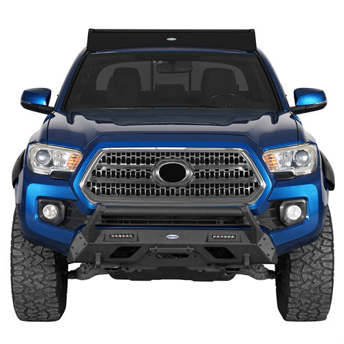 Load image into Gallery viewer, Hooke Road Toyota Tacoma 2016-2023 Winch Bumper w/ low-profile Grille Guard b4228s 2
