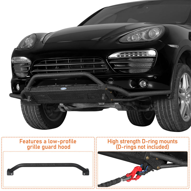 Load image into Gallery viewer, Tube Front Bumper with Skid Plate for 2011-2014 Porsche Cayenne 958.1 b7212s 7