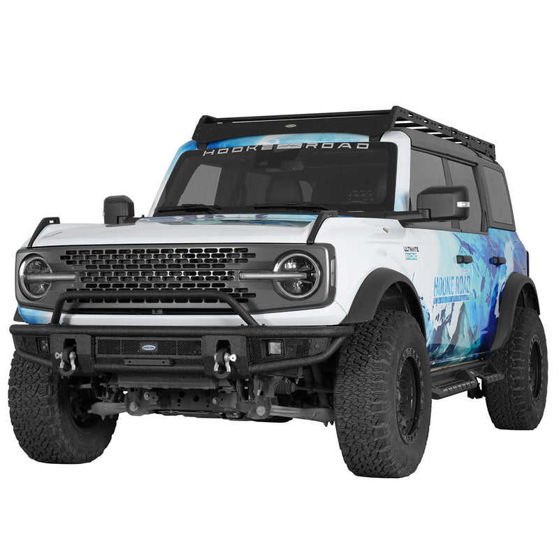 Load image into Gallery viewer, Tubular Front Bumper for 2021-2026 Ford Bronco Hooke Road b8953s 3