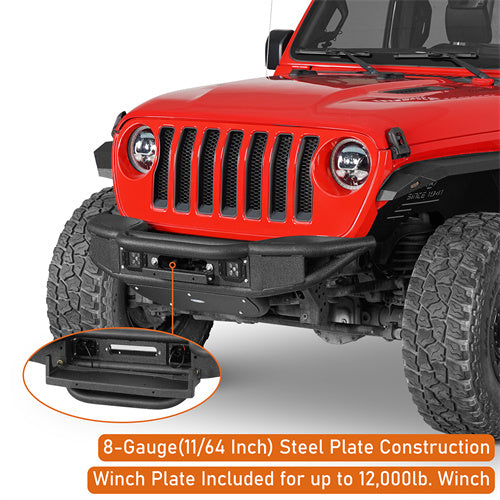 Load image into Gallery viewer, Hooke Road Jeep JL Front Bumper  for 2018-2024 Jeep Wrangler JL & Gladiator JT b3082 10