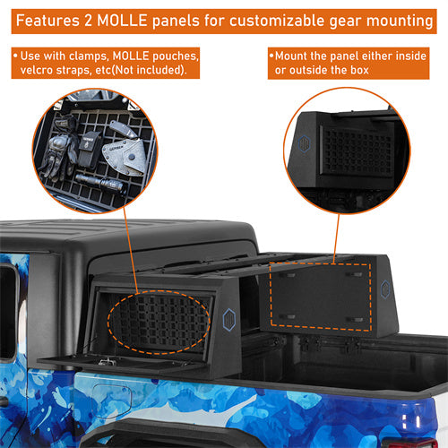 Load image into Gallery viewer, Hooke Road Universal Topsider Truck Tool Boxes w/ 2 Adjustable Crossbars b9916s 7