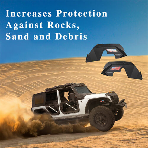 Load image into Gallery viewer, HookeRoad Jeep JK Front & Rear Inner Fender Liners Kit for 2007-2018 Jeep Wrangler JK b20672068 5