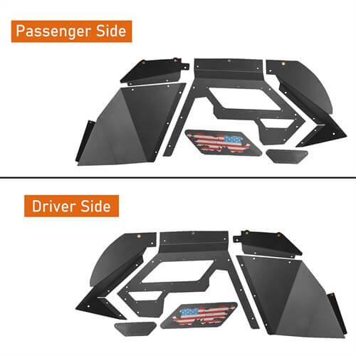 Load image into Gallery viewer, HookeRoad Jeep JK Front & Rear Inner Fender Liners Kit for 2007-2018 Jeep Wrangler JK b20672068 6