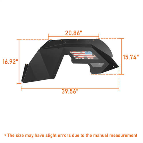 Load image into Gallery viewer, HookeRoad Jeep JK Front & Rear Inner Fender Liners Kit for 2007-2018 Jeep Wrangler JK b20672068 7