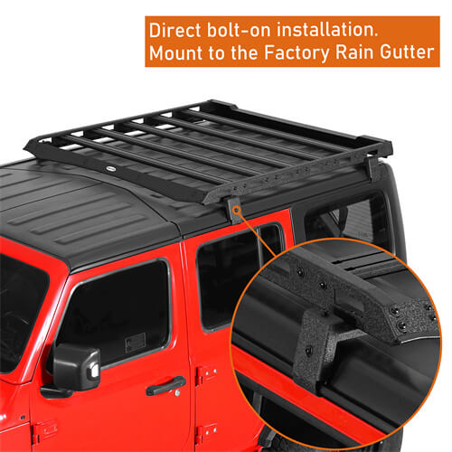 Load image into Gallery viewer, Jeep Wrangler JL & Gladiator JT Aluminum Luggage Rack Roof Rack 4x4 Jeep Parts - Hooke Road b3047 10