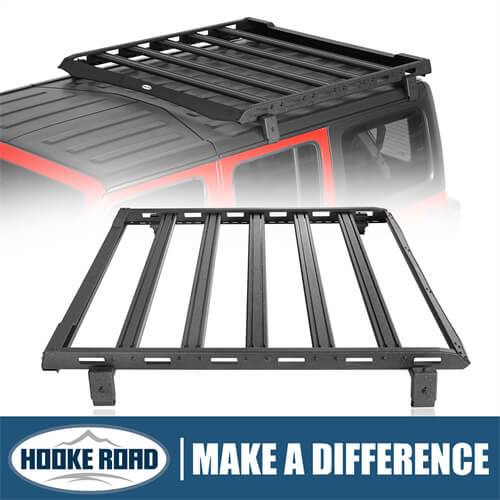 Load image into Gallery viewer, Jeep Wrangler JL & Gladiator JT Aluminum Luggage Rack Roof Rack 4x4 Jeep Parts - Hooke Road b3047 1