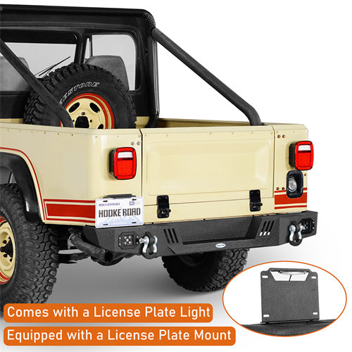 Load image into Gallery viewer, Hooke Road Jeep CJ Rear Bumper w/ LED Lights for 1976-1986 Jeep CJ-5 CJ-7 CJ-8 Scrambler b1082s 10