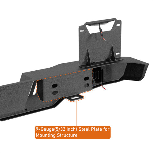 Load image into Gallery viewer, Hooke Road Jeep CJ Rear Bumper w/ LED Lights for 1976-1986 Jeep CJ-5 CJ-7 CJ-8 Scrambler b1082s 12