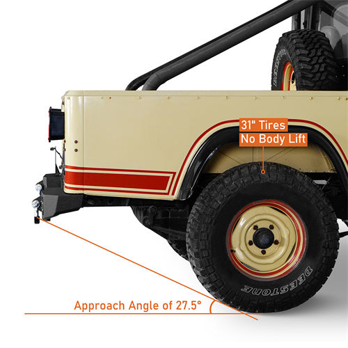 Load image into Gallery viewer, Hooke Road Jeep CJ Rear Bumper w/ LED Lights for 1976-1986 Jeep CJ-5 CJ-7 CJ-8 Scrambler b1082s 14