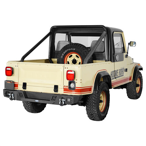 Load image into Gallery viewer, Hooke Road Jeep CJ Rear Bumper w/ LED Lights for 1976-1986 Jeep CJ-5 CJ-7 CJ-8 Scrambler b1082s 2