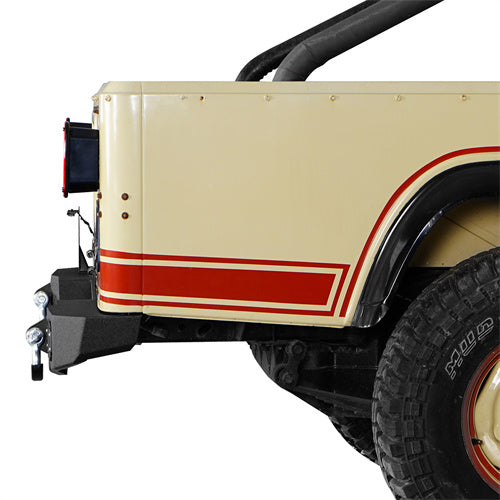 Load image into Gallery viewer, Hooke Road Jeep CJ Rear Bumper w/ LED Lights for 1976-1986 Jeep CJ-5 CJ-7 CJ-8 Scrambler b1082s 4