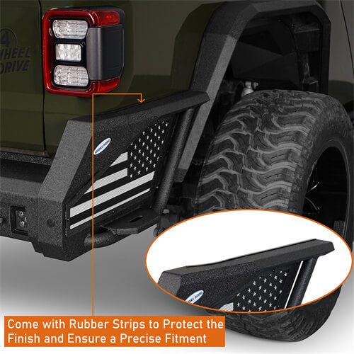Load image into Gallery viewer, 2020-2024 Jeep Gladiator JT Rear Bumper Offroad Bumper 4x4 Truck Parts - Hooke Road b7019s 16