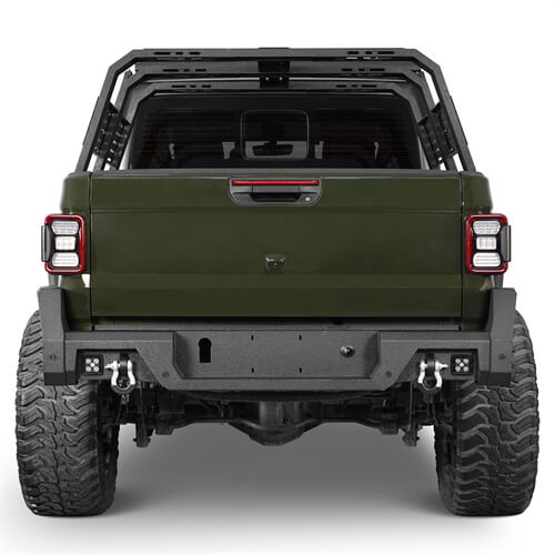 Load image into Gallery viewer, 2020-2024 Jeep Gladiator JT Rear Bumper Offroad Bumper 4x4 Truck Parts - Hooke Road b7019s 3