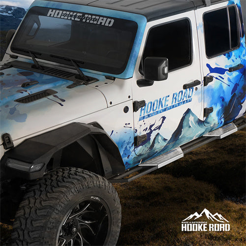 Load image into Gallery viewer, Hooke Road Jeep Gladiator Side Steps for 2020-2025 Jeep Gladiator JT b7023s 3